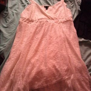 White lace knee length dress